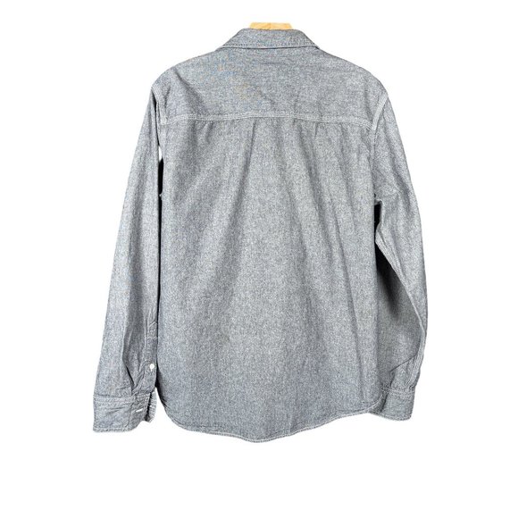 Fossil Gray Vintage Fit Chambray Button Down Shirt Men’s Size Large - Picture 4 of 6